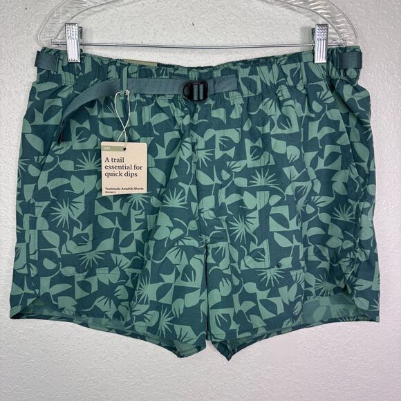 REI Pants - REI Trail Made Amphib Shorts Womens Large Hiking Hike Swim Sun Peak Jasper Green